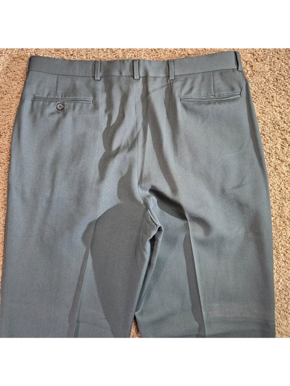 READ Vtg Givenchy Monsieur Pleated Dress Pants Mens 35R Gray 31" Inseam Cuffed - Picture 12 of 13